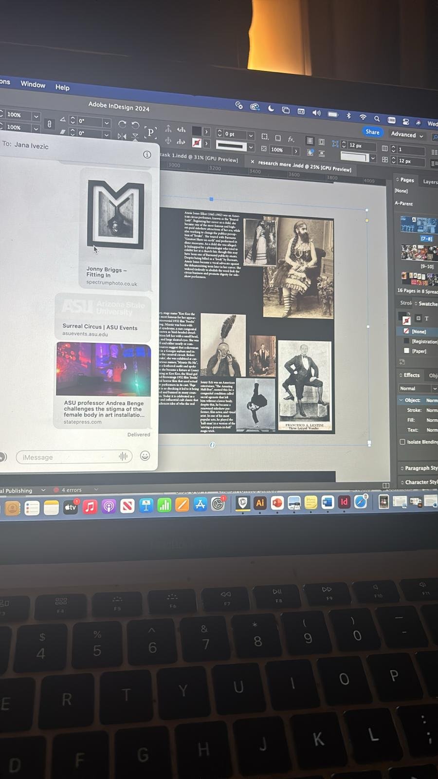 Research documentation in InDesign